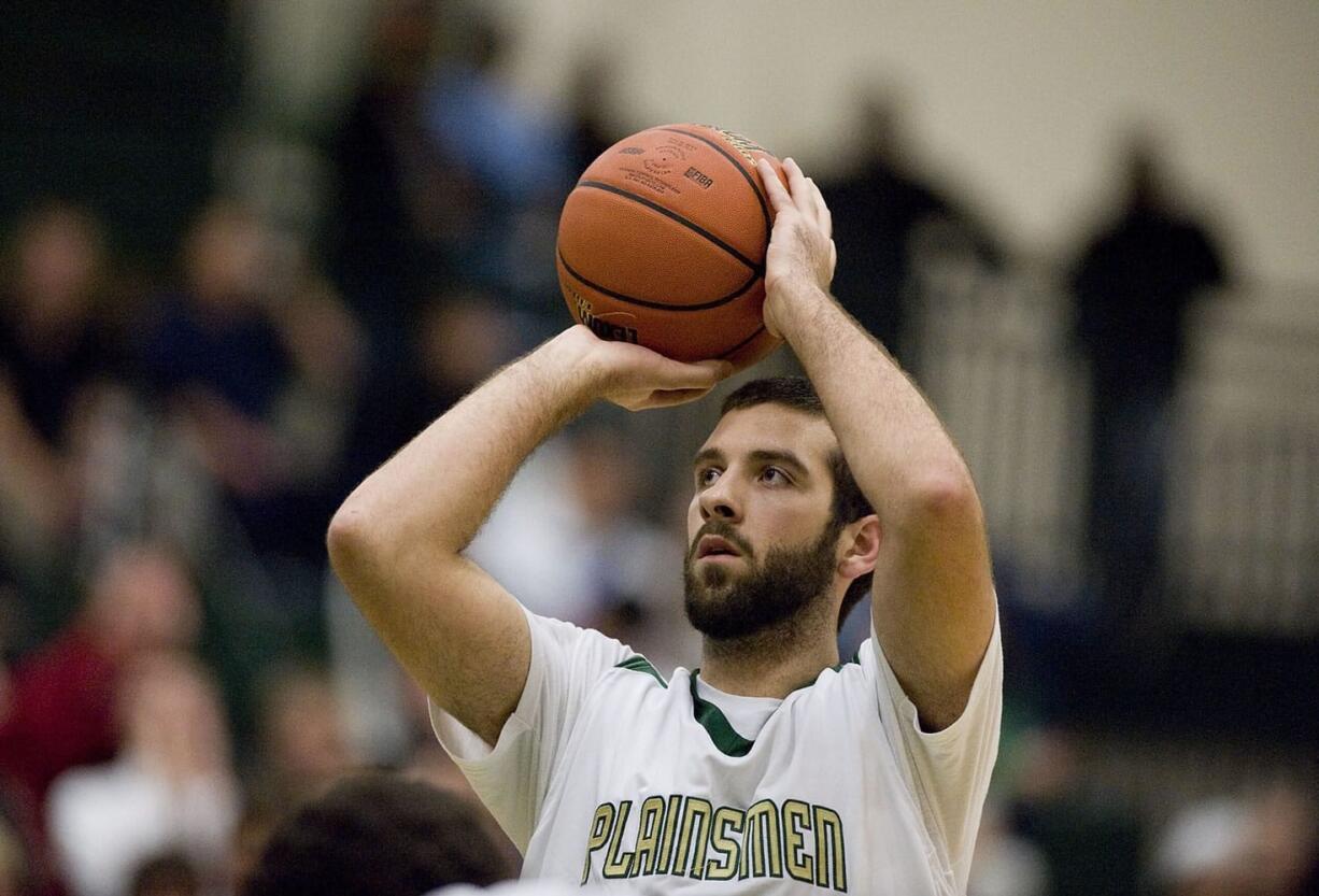 Evergreen basketball player Austin Gurnsey, against Columbia River, Wednesday, December 7, 2011.