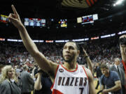 Brandon Roy after the Blazers beat the Dallas Mavericks 84-82 in Game 4 of the playoffs.