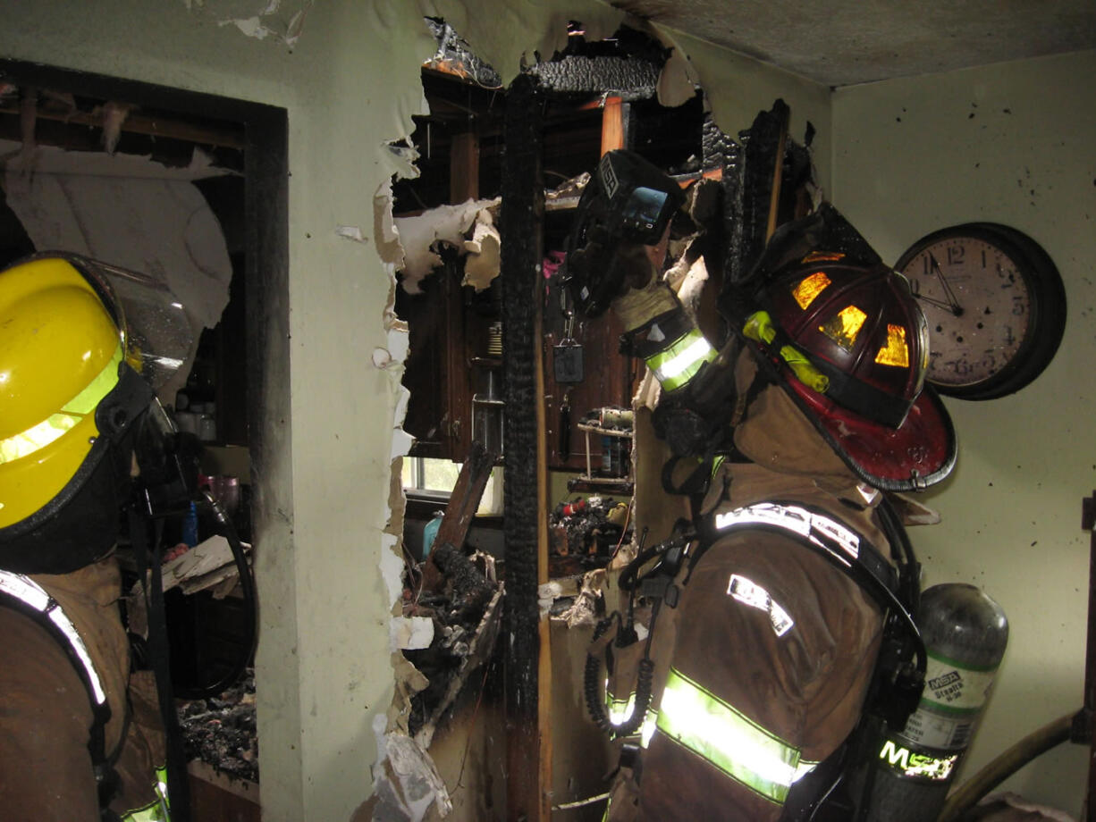 Firefighters doused a house fire in Hockinson Friday morning.