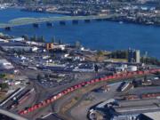 The Interstate 5 Bridge in 2005, looking southeast toward Portland.