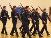 Battle Ground: The Prairie High School Air Force JROTC armed drill team finished first at regionals in Tacoma on March 17.