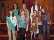 Hazel Dell: Girl Scouts mark Girl Scout Sunday at Messiah Lutheran Church.