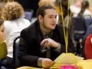 Jake McClain takes part in a round-table discussion at Friday's drug prevention summit.