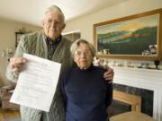 Gyle Halverson and his wife, Harriet, recently turned over a scam letter they had received to police.