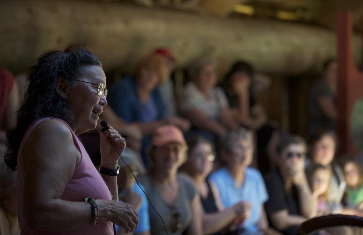 Native women played a key role in their tribes' cultures, according to Pat Courtney Gold, a Wasco tribal member who gave a presentation at the Cathlapotle Plankhouse on Sunday.