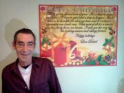 Vancouver Heights: David Dominick designed this giant Christmas card and placed it in his window for everyone to see.