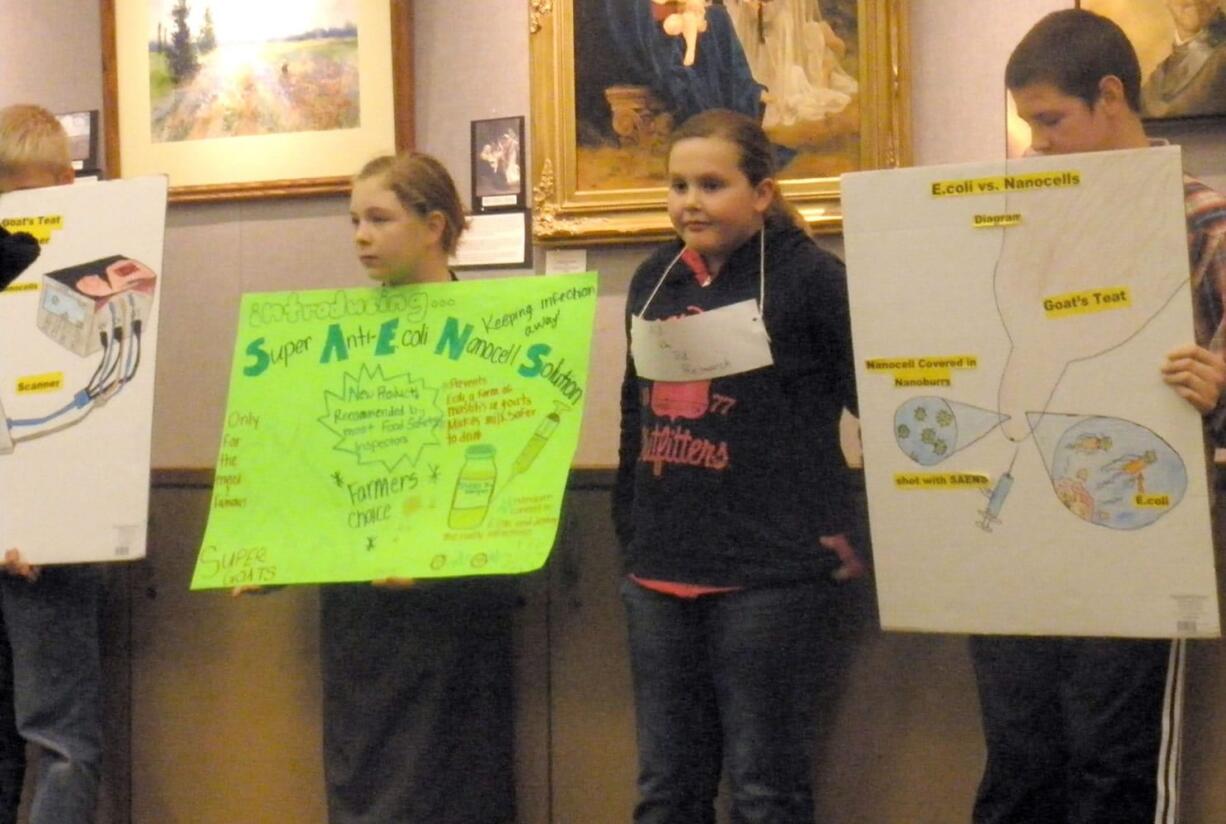 Brush Prairie: Emma Bolsoy, from left, Cambrie Korpela and Patrick Bolsoy are members of the Masterminds, a FIRST Lego League team from Brush Prairie.