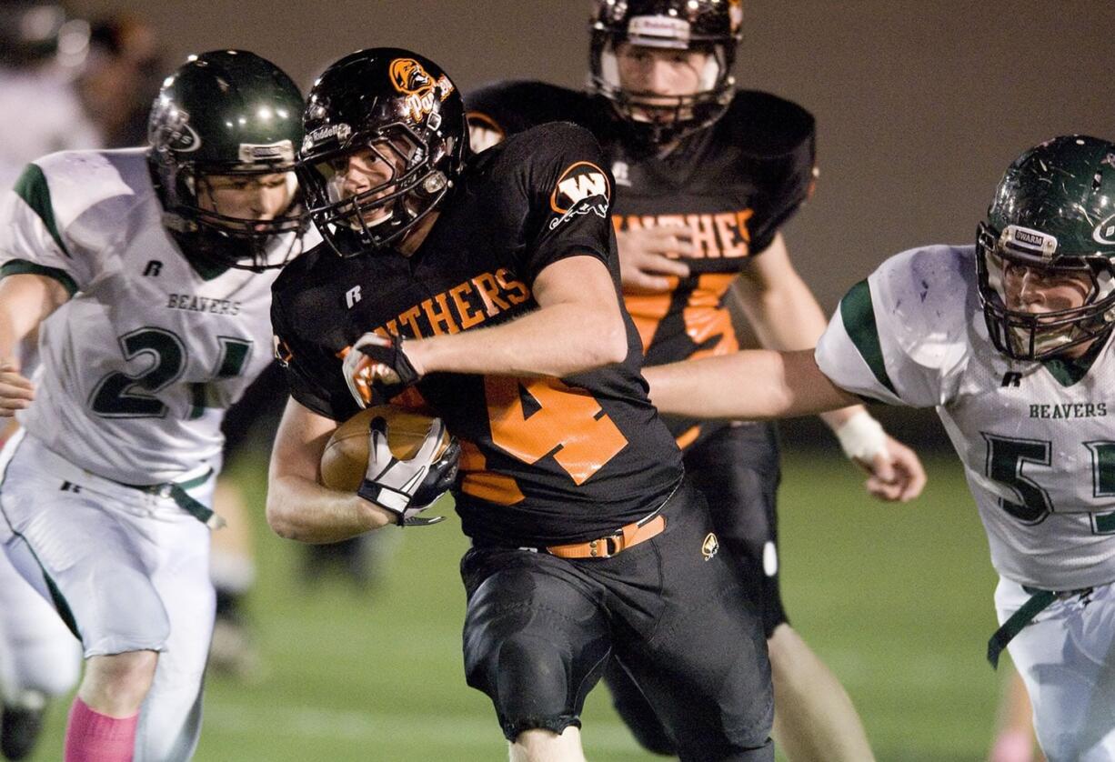 Washougal running back Caleb Howard during last week's action against Woodland.