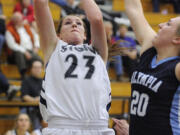 Skyview's Brooke Bowen (23) had 21 points, 10 assists and eight rebounds in the rout of Olympia on Wednesday.