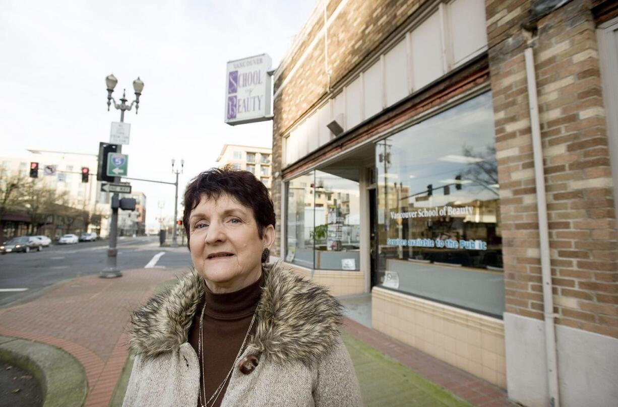 Jean Banks, owner of the Vancouver School of Beauty, said that the slow pace of building improvements at her downtown business is hurting enrollment.