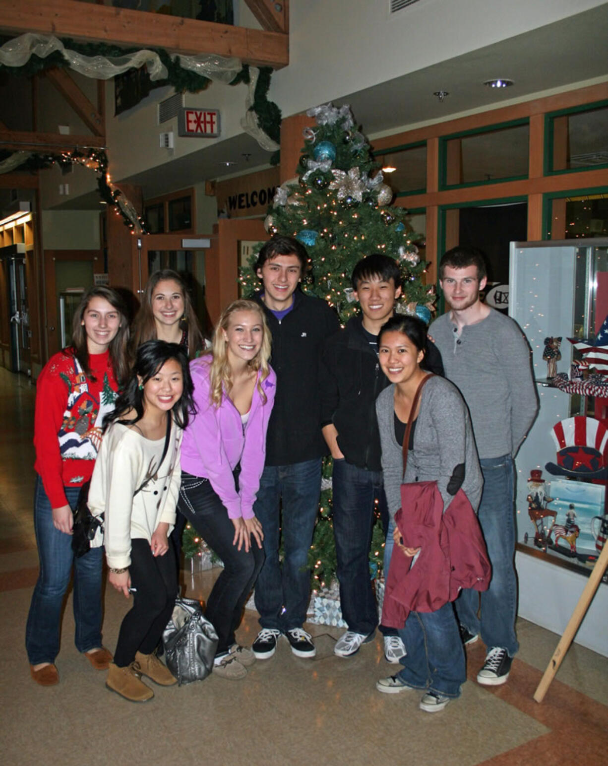 Northeast Hazel Dell: Members of the Red Cross Youth Council baked Christmas cookies for U.S. troops serving overseas and local veterans. Front row, from left: Connie Hu, Eden Behrens, Vickie Su.