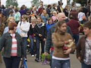 Visitors enjoy the Home &amp; Garden Idea Fair on Saturday.