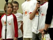 Hough: Junior Joy Team members Taryn Larsen, from left, Mason Jacobs, Carter Jacobs and Kellen Larsen brought smiles to school.