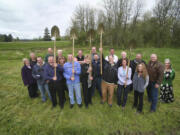 Battle Ground: A whole crowd of eager volunteers turned out to break ground on a new community garden.