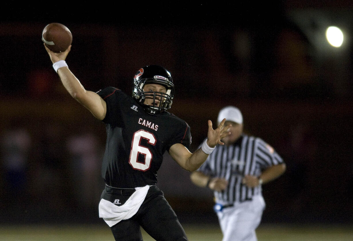 Camas quarterback Tony Gennaro is second among area passes with 1,526 yards and 17 touchdowns.