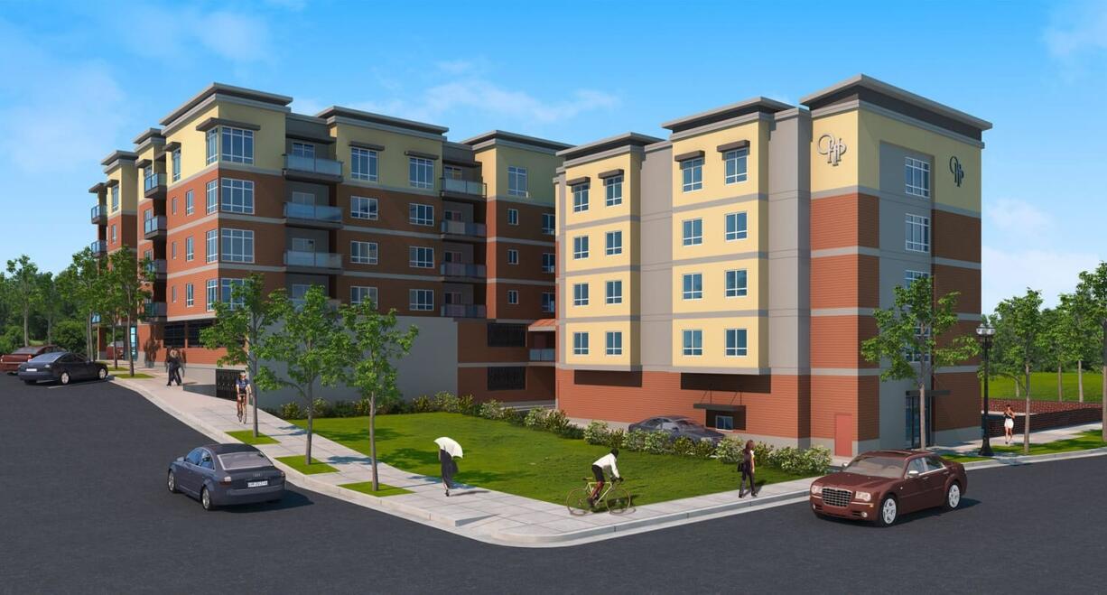 Our Heroes Place is a two-building housing project planned by Prestige Development, bordered by 13th and E streets, and Mill Plain Boulevard and D Street.