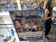 Young women wait in line for their turn to audition for the television show &quot;America's Next Top Model&quot; at the Westfield Vancouver Mall on Saturday.