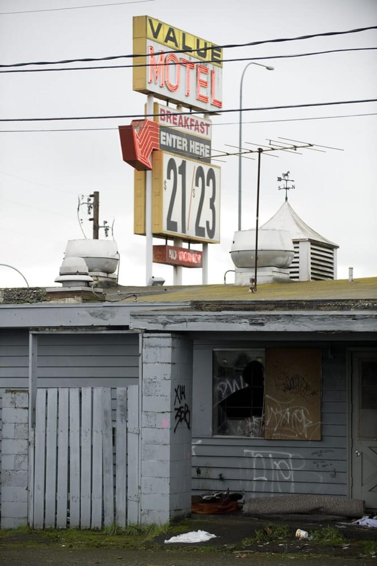 Clark County Commissioner Marc Boldt is working with Value Motel owner Milton O. Brown to clean up the motel complex.