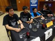 Members of Shahala Middle School Team 1 take part in the regional BPA Science Bowl on Saturday in Portland. Pictured from left: Junha Lee, Fahmid Rahman, Noah Le and Ashley Lin. Team member Nathaniel John is not pictured.