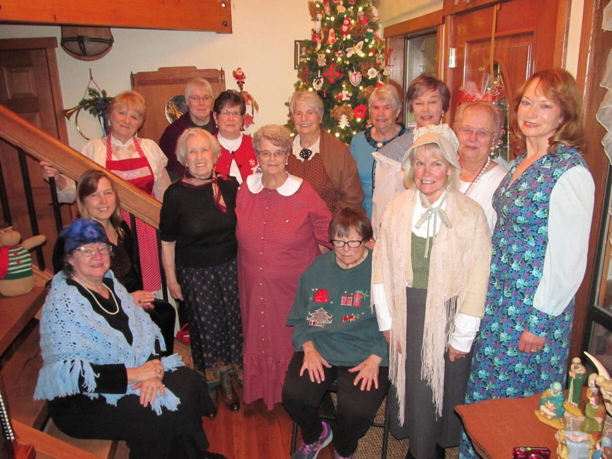 Battle Ground: The Daughters of the Pioneers of Washington had their annual Christmas party and collected canned food items for the North County Community Food Bank.