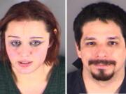 Jessica R. Andrews, left, and Patrick N. Andrews of Battle Ground were arrested March 17. Authorities say they took their son, 4, to a doctor to be seen for a head injury March 12 but did not follow up when he referred the boy to Oregon Health &amp; Science University for further examination of a skull fracture.