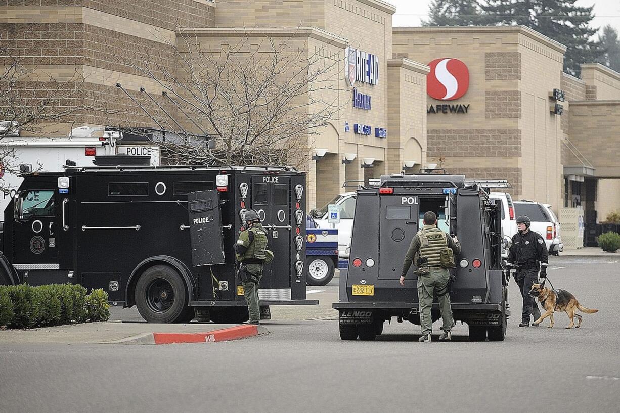 Heavily-armed police responded to Wednesday's incident at a Washougal home.