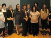 Camas: Recent Soroptimistic award winners include: (from left) Camille Durbec, Theresa Medearis, Chloe Olson, Trina Wing, Shellie Johnson, Teena McDonald, Kathleen Botello, Kandice King, Lauren Oljar and Floria Arjomand.