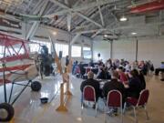 About 75 people attend a workshop Wednesday at Pearson Air Museum to learn how to do business with Boeing Co.