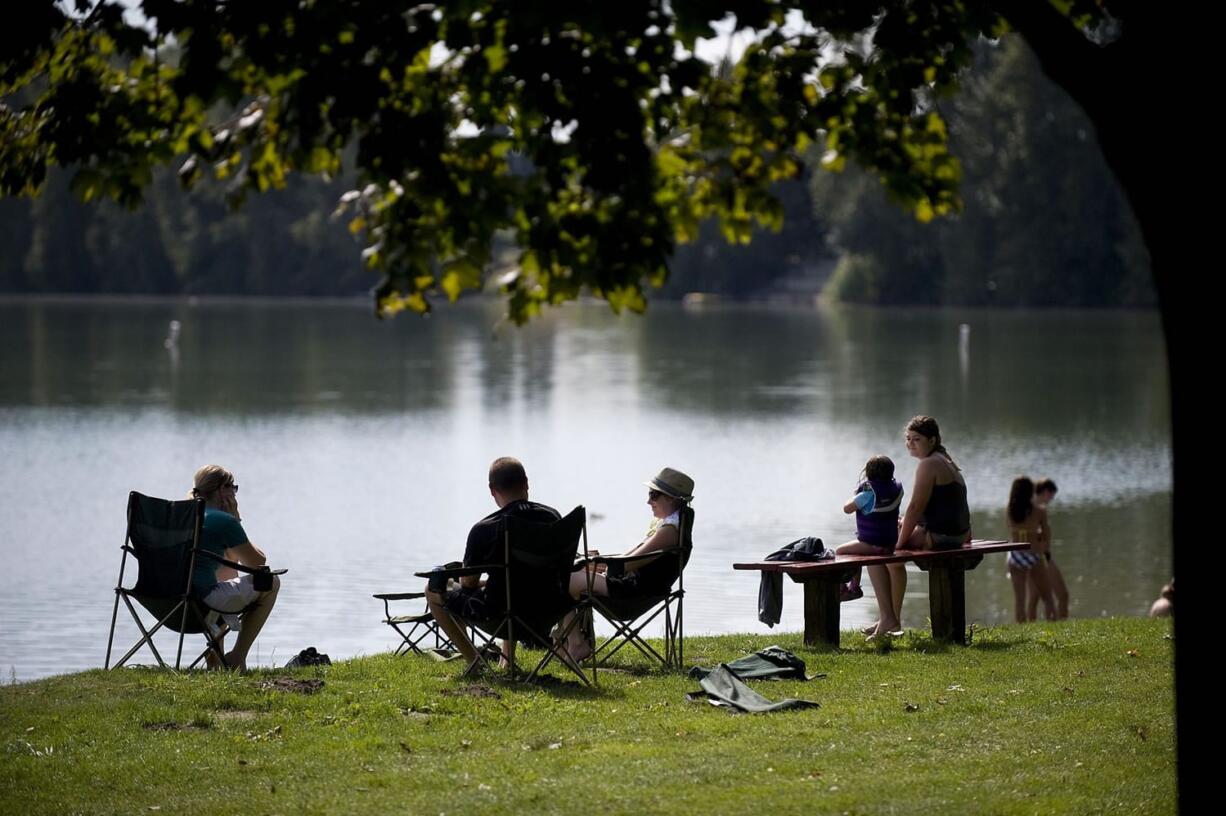 Horseshoe Lake Park in Woodland is a busy place on a warm September 2010 afternoon.