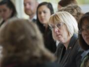 U.S. Sen. Patty Murray attends a roundtable discussion on Thursday at Clark College to talk about legislation to keep certain student loan interest rates at 3.4 percent.