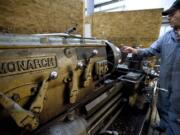 Machinist Allan Wing explains how he uses a lathe to manufacture parts used by A&amp;M Manufacturing's timber industry customers.