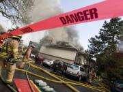 Fifty firefighters battled a raging blaze at Rolling Creek Apartments on April 21.