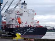 The grain ship Spar Rigel, docks for loading at the Port of Vancouver, which exported 3.6 million metric tons of wheat in 2011, a 2.7 percent decrease from the 3.7 million metric tons of wheat shipped in 2010.