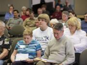 Clark County Democrats are briefed Sunday about how the precinct caucuses will operate at the Clark County Public Service Center.