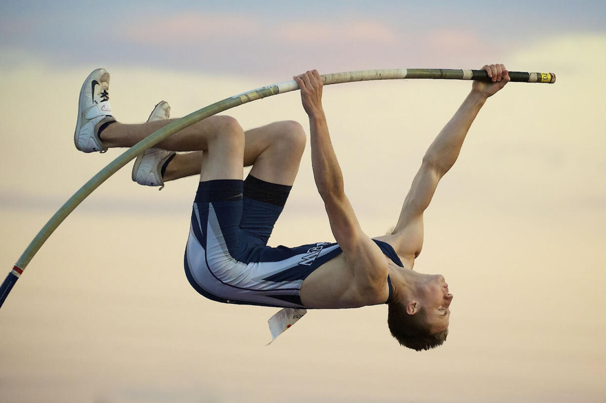 Skyview's Jameson Shirley won the Class 4A pole vault state championship Friday at Mount Tahoma High School in Tacoma.