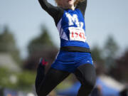 Kathran Dean of Mountain View set a personal record of 18 feet 7 inches to place third in the 3A girls long jump.