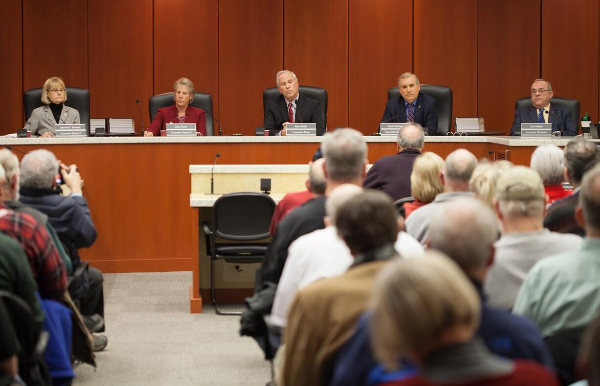 The new Clark County Council for 2016 sits down for its first meeting of the year on Tuesday.