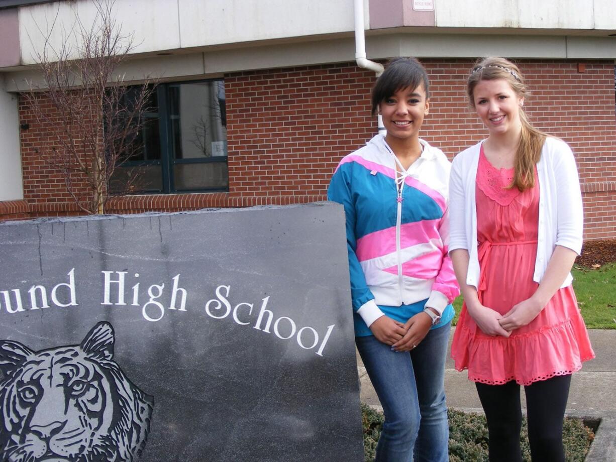 Battle Ground: Kyle Harris, left, and Samantha Coates were honored for helping to head off youth suicide.