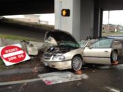 Three people were arrested after a speeding car went out of control on Northeast 78th Street early Saturday morning and crashed near Interstate 5.