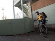 Clark County natural resources specialist Ian Wigger is among Vancouver's workers who commute by bicycle.