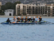 Columbia River High School graduate Jean Piette, second from left in stroke seat, is in her fourth year competing with Western Washington University's varsity eight shell.