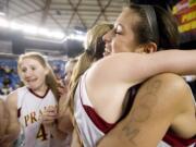 Prairie's victory Saturday night gave Clark County two state champions in girls basketball.