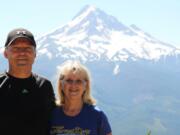 Florence and Roger Muma, photographed during a recent hike, were married 43 years ago. Florence was recently hospitalized with a bacterial infection. While she was in the intensive care unit, Roger died of a heart attack.