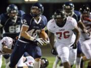 Skyview's Parker Henry running against Camas in last week's action.