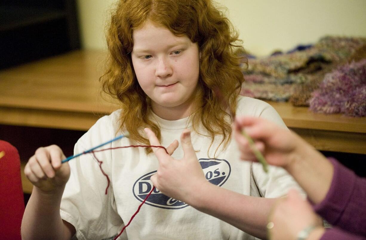 Torrey Hair, 11, who has learned to knit at the East Park Impact Center, said she is &quot;most definitely&quot; coming back next school year, she said.