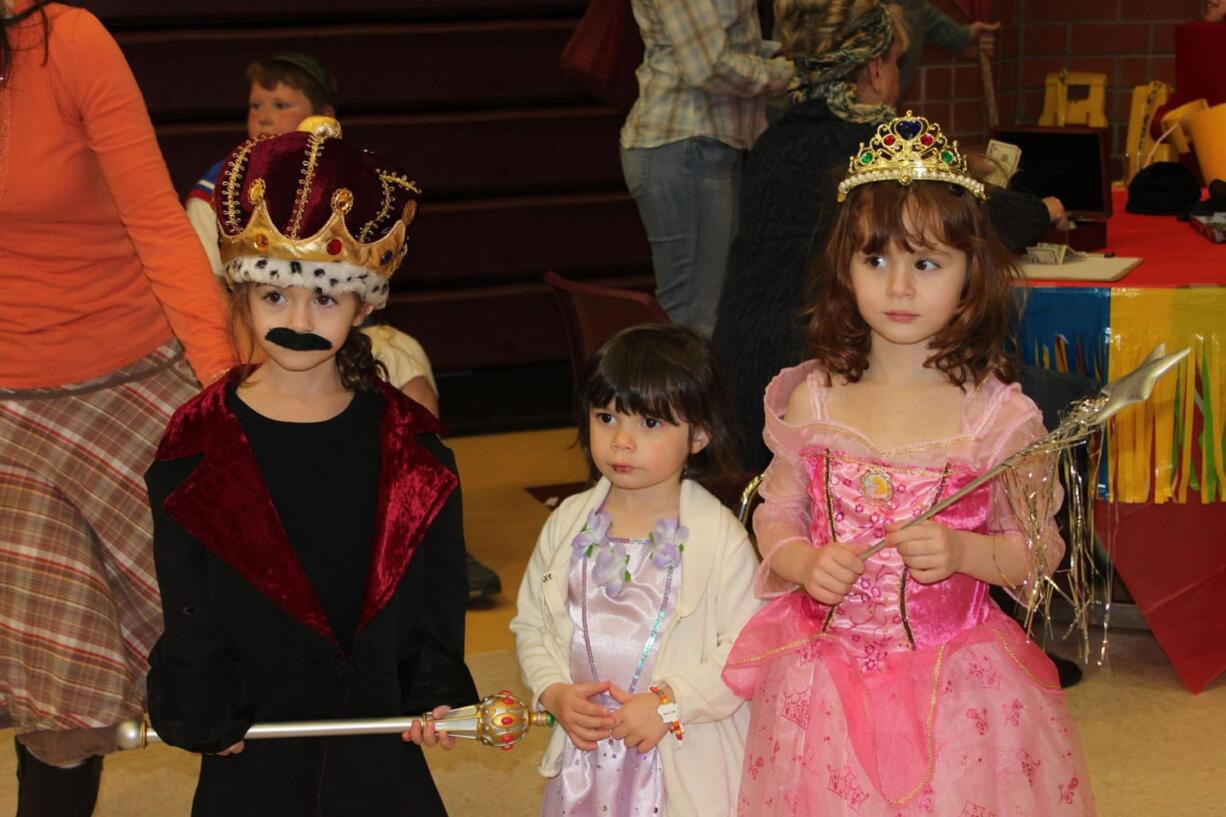 Orchards: Kids from the Gan-Garrett Jewish Preschool perform in the Purim celebration.