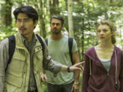 Yukiyoshi Ozawa, from left, Taylor Kinney and Natalie Dormer star in Jason Zada&#039;s &quot;The Forest.&quot; (James Dittiger/Gramercy Pictures)