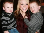 Vancouver singer Britnee Kellogg with her sons Caiden, right, and Hudson.