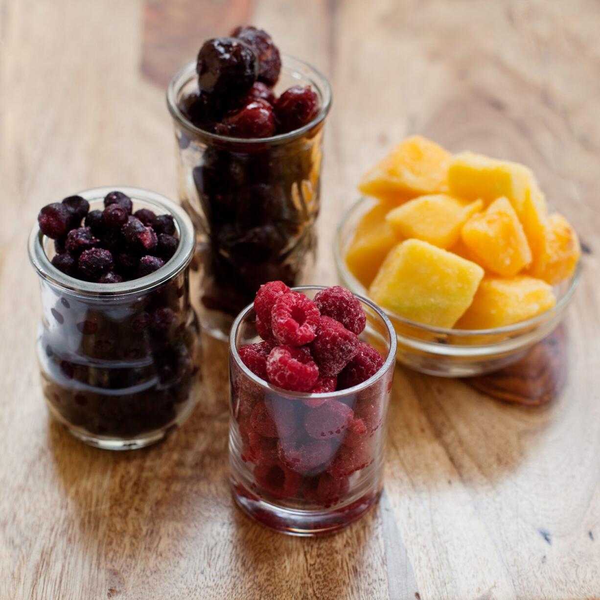 Frozen fruits are great for snacking on straight out of the bag or to liven up a cake or batch of muffins.