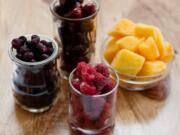 Frozen fruits are great for snacking on straight out of the bag or to liven up a cake or batch of muffins.